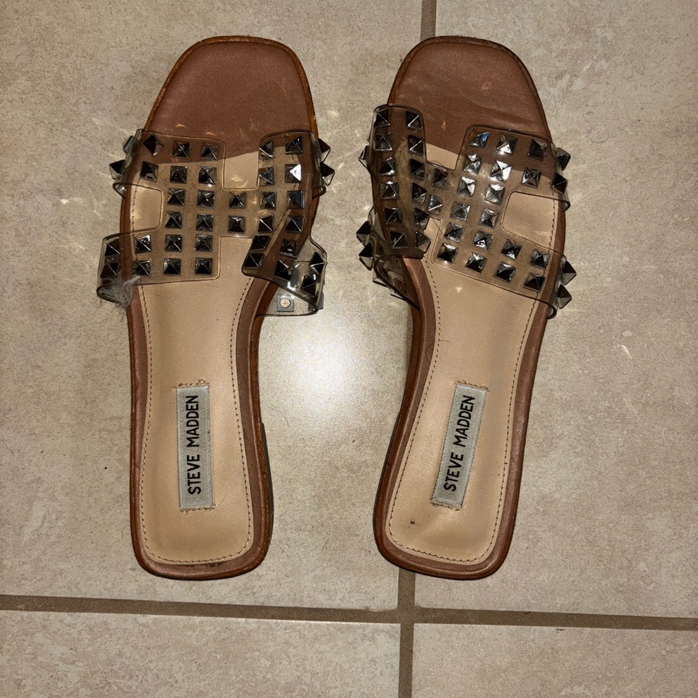 Steve Madden clear sandals size 7